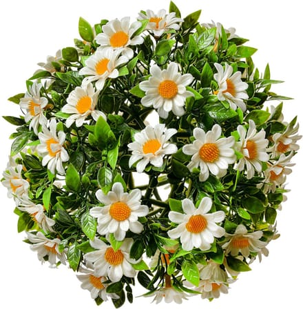 Clayre & Eef Buxus bol Ø 17 cm Wit Groen Kunststof