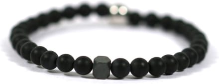 Ibizamen KIDS - jongens - armband - edelsteen - matte onyx - 4mm - 15cm