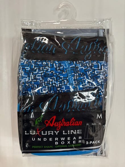 2 stuks Australian Boxershort- Blauw Vibes - S