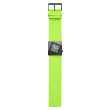 Rolf Cremer Lillit - horloge - dames - vierkant - zwart - groen - kalfsleer - cadeautip