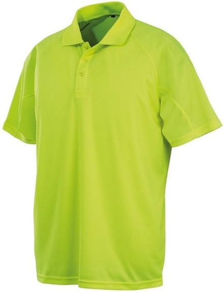 Spiro Impact Mens Performance Aircool Polo T-Shirt (Flo Geel)