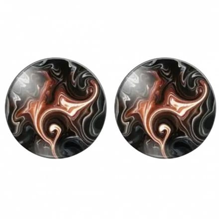 Clip oorbellen 2 cm Amara zwart bruin