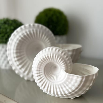 Dailygoods - 3D Geprinte Vaas in Schelpvorm - Unieke Kustdecoratie