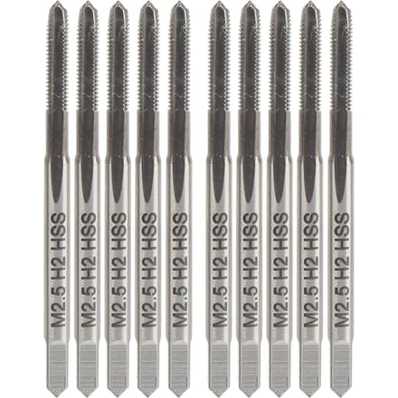10 stuks HSS Draadtap Hoge Hardheid Machine Tappen Draad Boorbit M2.5 x 0.45 H2