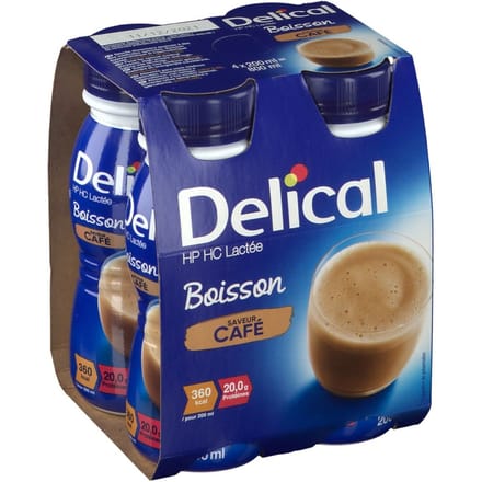 Delical Melkdrank HP-HC Koffie 360kcal 4x200 Vloeistof