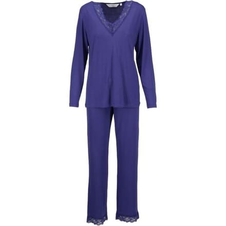 Katoenen dames pyjama royalblauw Ringella - Blauw - Maat - 40