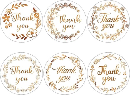 Bedankt Stickers Set voor Geschenken en Verpakkingen