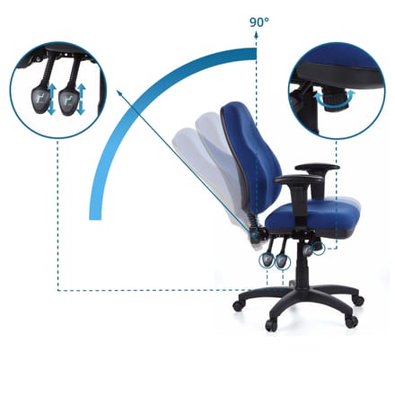 hjh office Zenit Pro - Bureaustoel - Stof - Blauw