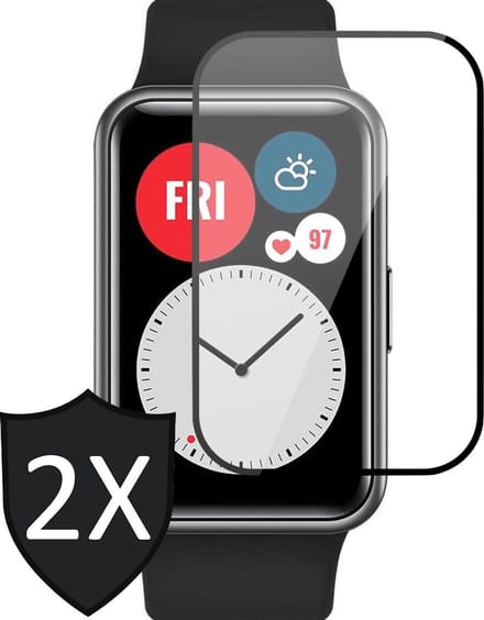 Screenprotector geschikt voor Huawei Watch Fit - Full Screen Protector - 2 Stuks