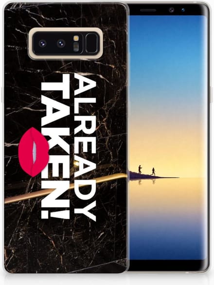 Samsung Galaxy Note 8 Siliconen hoesje met naam Already Taken Black