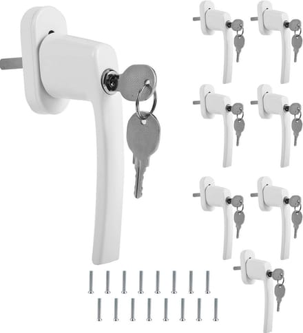 Afsluitbare aluminium raamgreep met sleutel - Veiligheidsraamgreep voor optimale kinderveiligheid