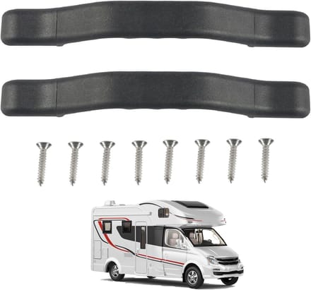 Camper Greep - Veiligheidsleuning Set - Veilig Instappen - Robuuste Nylon Constructie - 2 Delig - Zwart