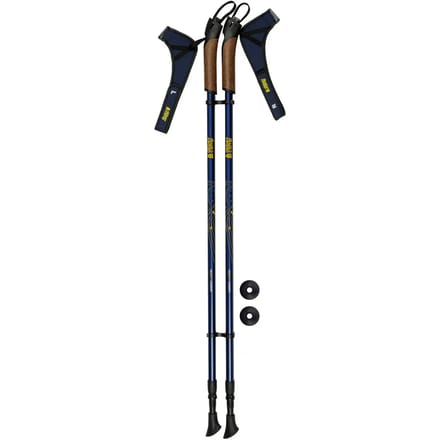 Abbey Camp Nordic Walking Stokken - Telescopisch Verstelbaar - Per Paar - Blauw/Grijs