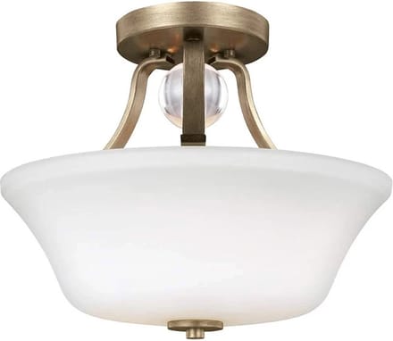 Feiss LED Plafondlamp Evington | 2X E27 Max 60W | Dimbaar | Sunset Gold