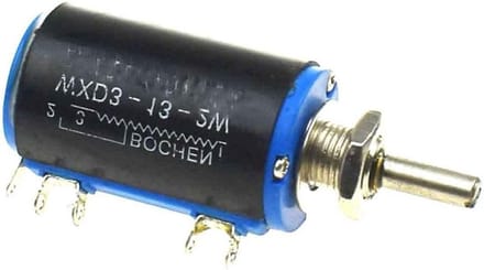 Draadgewikkelde Potentiometer - Variabele Weerstand - Instellen Timer Snelheid - 10 Draai Instelbaar - 2W Nominaal Vermogen - Blauw