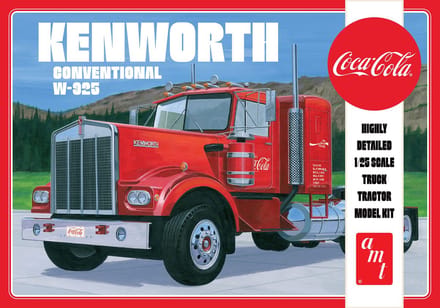 AMT Modelbouwpakket Militaire voertuigen - 1286 Kenworth Conventional W-925 Coca-Cola Plastic - 1:25 - Modelbouw