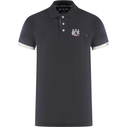 Aquascutum London Aldis Black Polo Shirt