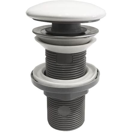 Isvea Wastafelafvoer 5/4", klikwaste, keramische stop, 2-7cm, wit
