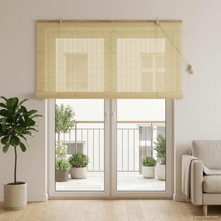 vidaXL - Rolgordijn - Naturel - 130 - x - 220 - cm - Bamboe