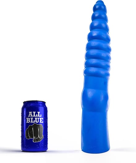 All Blue Anaal Dildo 33 x 6 cm - blauw