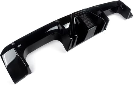 Diffuser LED Bravix - Achterbumper Diffuser - Voor BMW G80 M3/G82 G83 M4 (2021-2023) - Gloss Zwart met LED Licht - Auto accessoires
