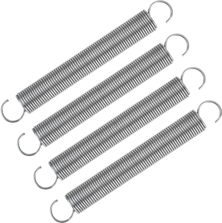 Trekveren RVS - Spanveren Dubbele Haak - Industrieel Gebruik - Hoge Elasticiteit - 80 mm Lengte - Metaalkleur