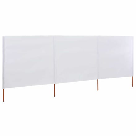 vidaXL - Windscherm - 3-panelen - 400x160 - cm - stof - zandwit