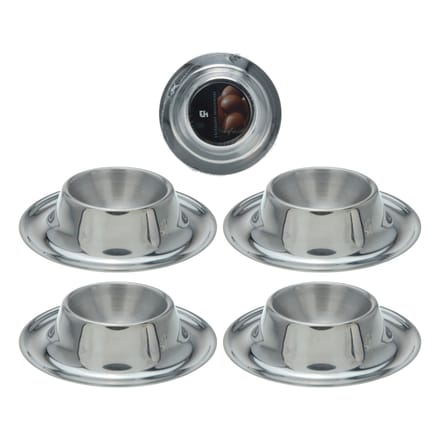 Excellent Houseware - Eierdopset - RVS 4 stuks