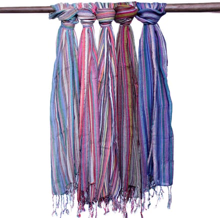 5 x Ancient Wisdom - Sjaal - Indiase boho sjaal 50x180cm paarse tinten