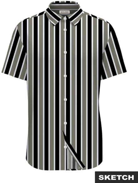 JACK&JONES - JJETHAN SHIRT S/S - Heren - Overhemden
