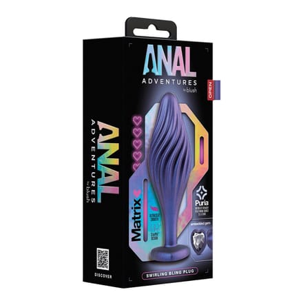 Anal Adventures Matrix - Swirling Bling Anaal Plug - Sapphire