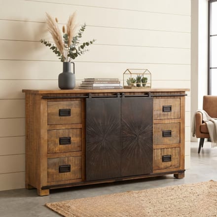 Dressoir Bradley mangohout 160x42x92 cm