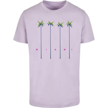 Mister Tee - Miami Palms Heren T-shirt - L - Lila