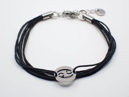 Colure® armband sterrenbeeld Kreeft zwart koord