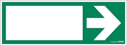 Pickup bord 33x12 cm - groen met pijl