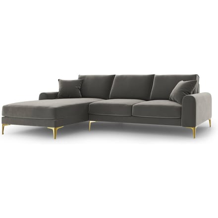 4.5-zitshoekbank Madara links velvet | Mazzini Sofas