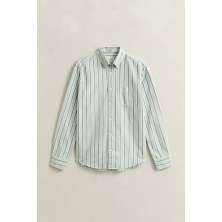 Gant Overhemd Archive Oxford Stripe Organic Cotton Washed Turquoise / male