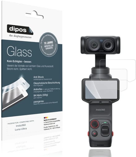 dipos – 2x Matte Pantserfolie geschikt voor Insta360 Luna Ultra | 9H Screenprotector