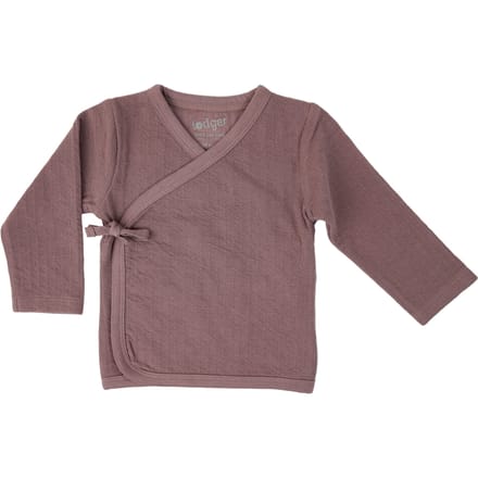 Baby shirt overslag - Maat 68 - Paars - 100% bio katoen - Elastisch