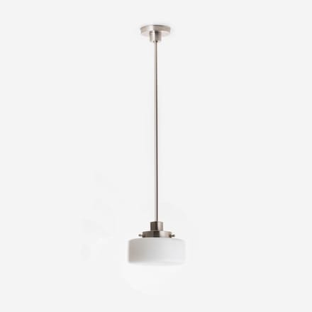 Hanglamp Low Cilinder Ø 20 20's Matnikkel - Art Deco Trade