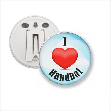 Button Met Clip 58 MM - I Love Handbal