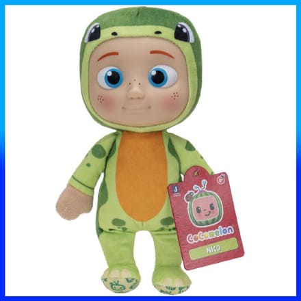 Cocomelon Dino Nico knuffel - 20 cm - Pluche met kunststof hoofd
