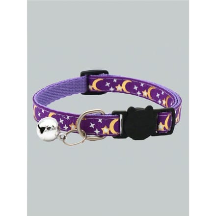 1 stuks Ster Maan Kat & Hond Halsband met Reflecterende Gesp one-size