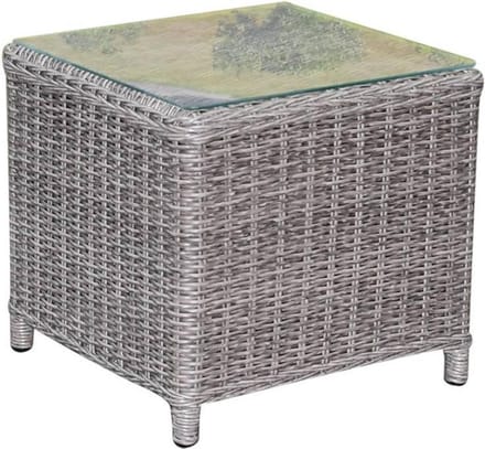 Toscane XL bijzettafel 50x50xH46 cm grijs