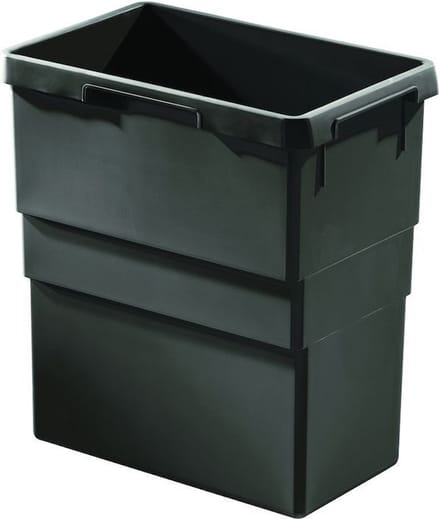 Binnenemmer 30Ltr Donker grijs Doeco Voor spoelkastladen