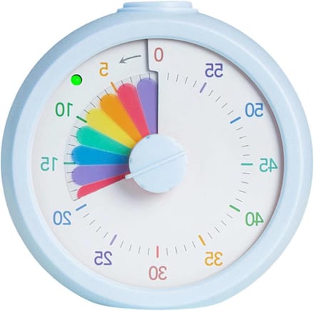 Visuele Timer - Kinder Timer - Studie Hulp - Regenboog Weergave - 48 x 103 cm - Blauw
