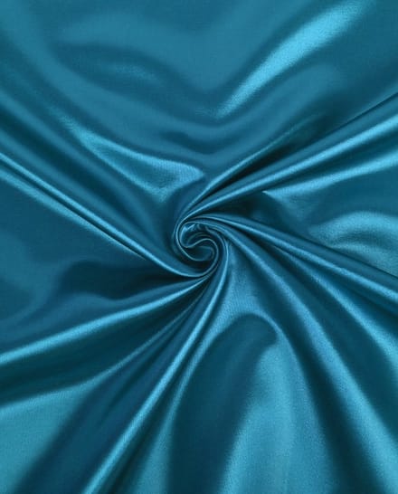 Satijn Duchesse Stof per Meter – Aqua Blauw – Luxe Glans – 150 cm Breed – Voor Avondjurken & Bruidsmode