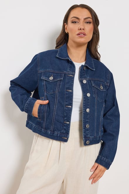 Yours Indigoblauw Denimjack Size 66-68