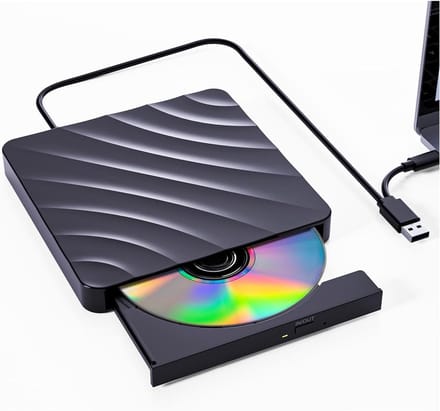 Extern DVD CD Station USB – Brander & Speler | CD/DVD +/-RW ROM | Windows 11/10/8/7/XP | Laptop PC
