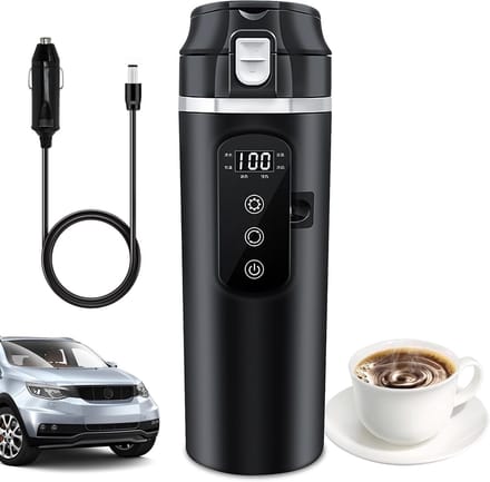 Waterkoker 12v voor Auto - Heetwaterdispenser Klein - Zwart